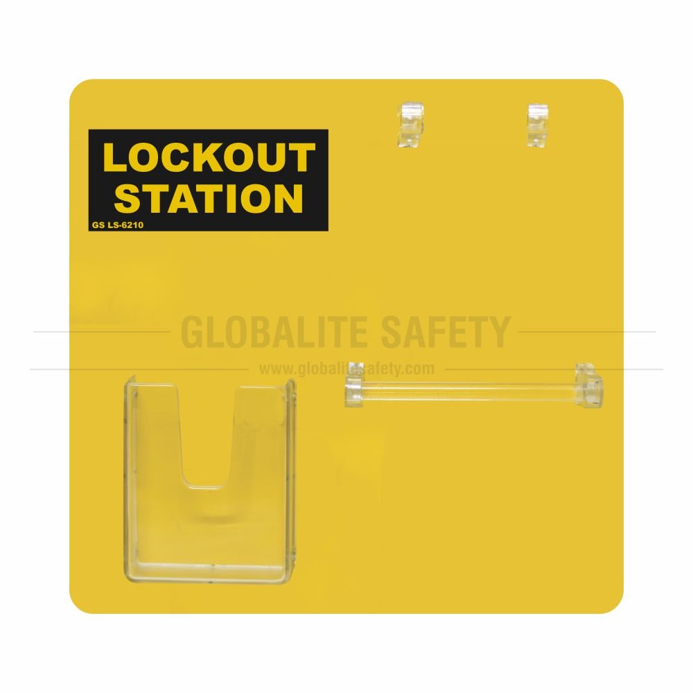 6 Padlocks Side View Lockout Station - Without Accessories