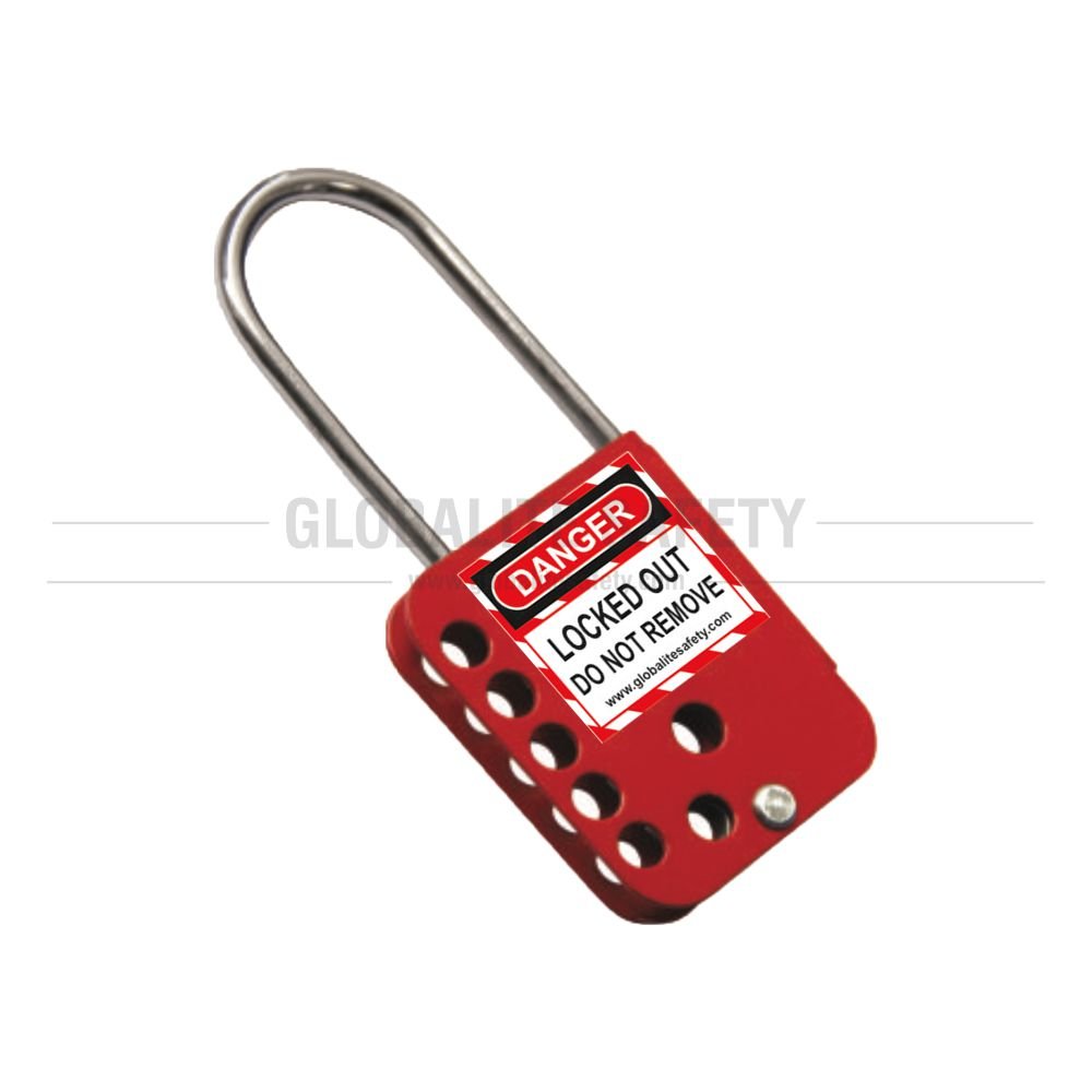 Stainless Steel lockout Hasp - Heavy Duty with 7 Holes