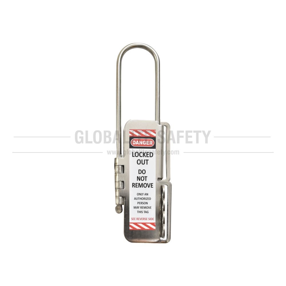 Stainless Steel lockout Hasp - Heavy Duty with 8 Holes & 4 mm Shackle