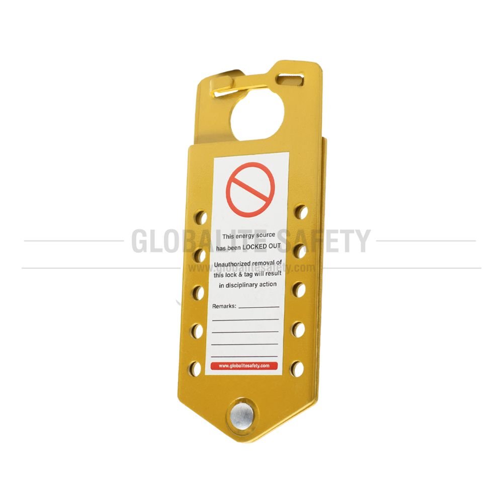 Aluminum Lockout Hasp - Yellow