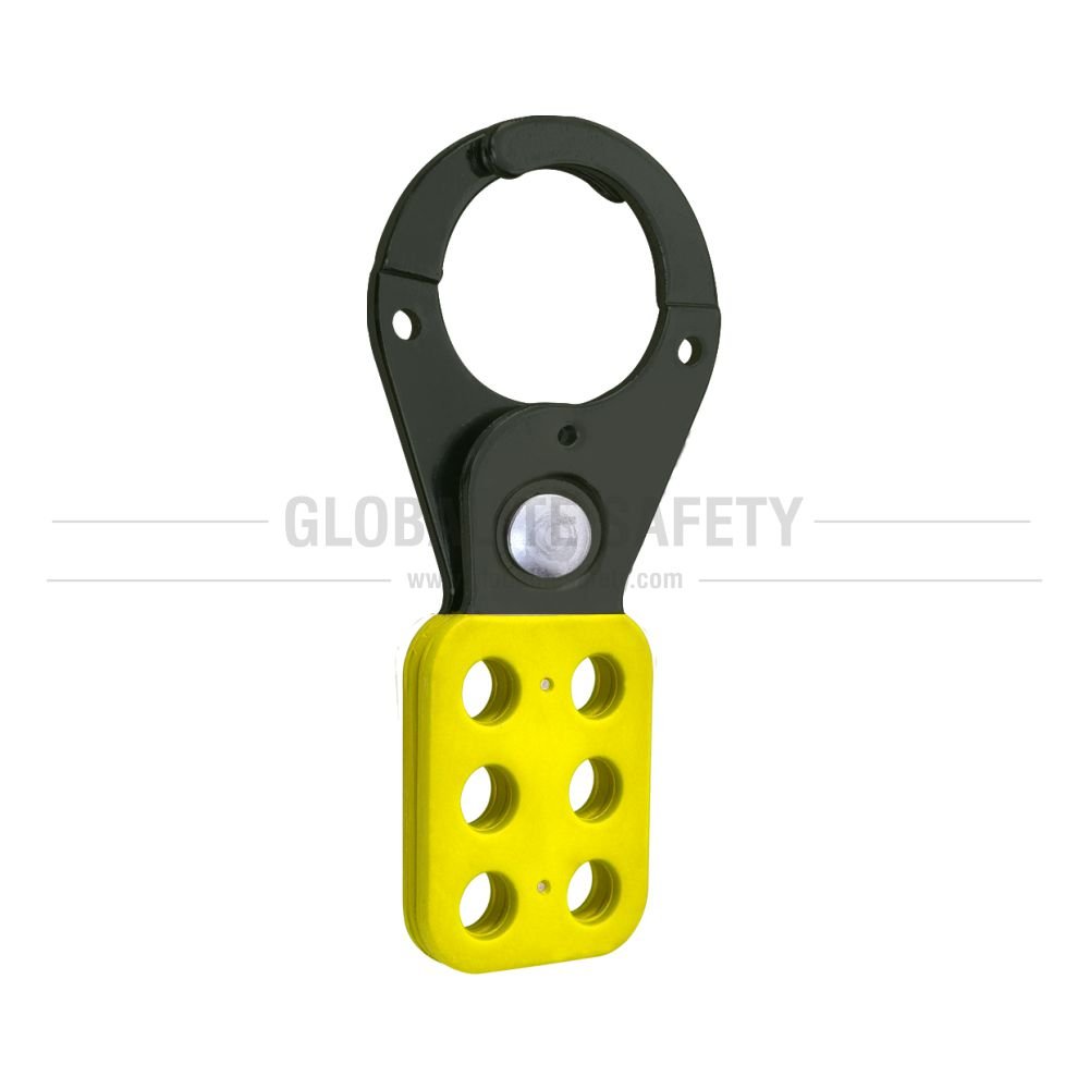 Vinyl Coated Lockout Hasp - Premier - Yellow & Black